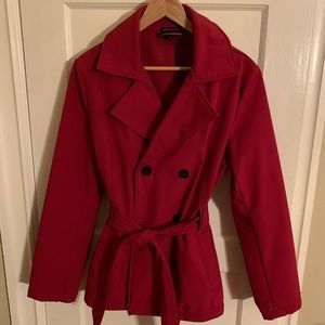 Tommy Hilfiger short red trench coat